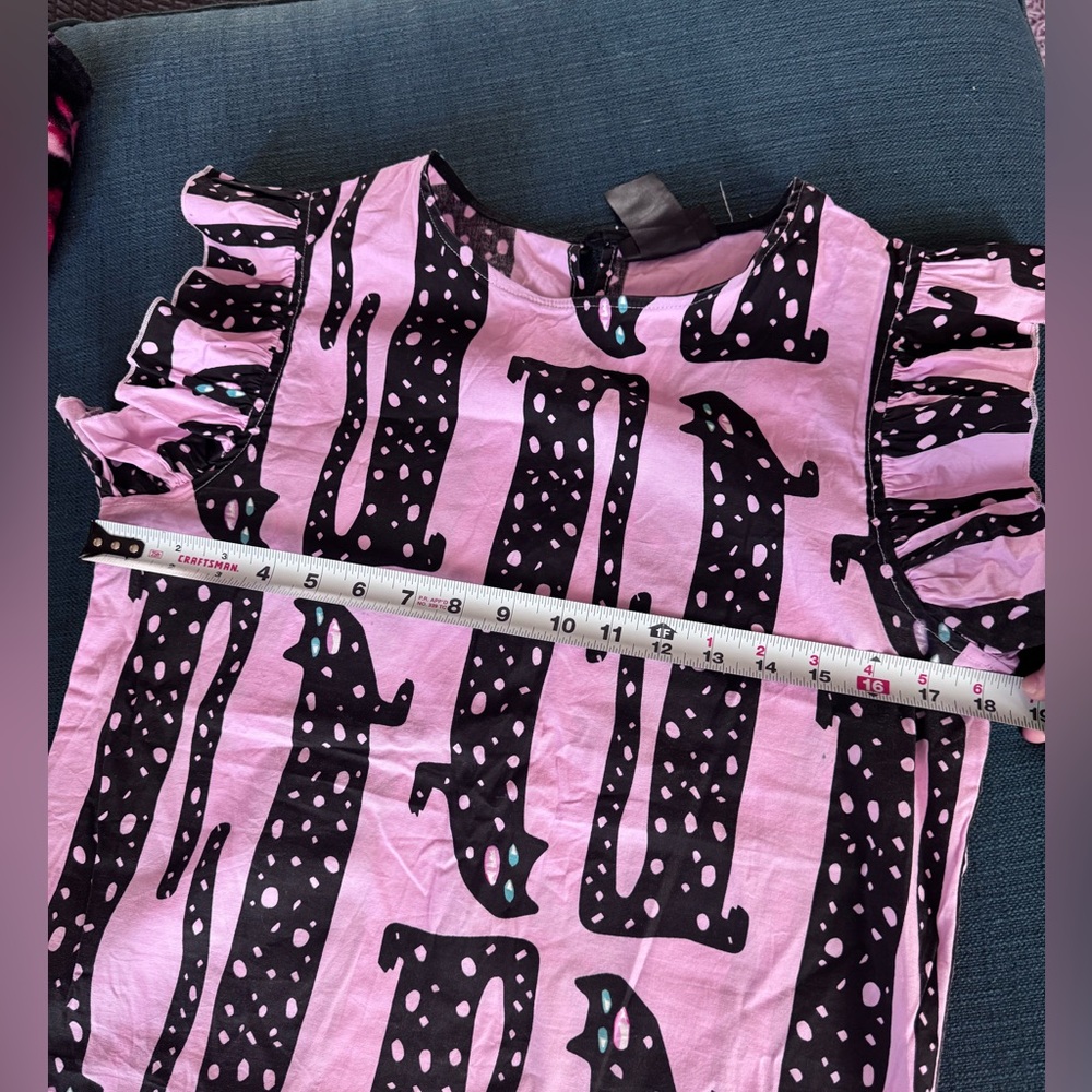Nooworks Pink and Black Patterned Cat Top - Picture 4 of 5